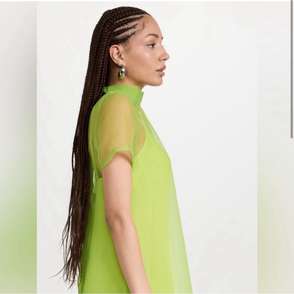 STAUD Calluna Ruffle Dress kiwi XS NWT - Picture 2 of 10